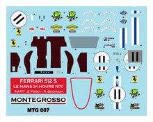 Load image into Gallery viewer, Montegrosso by Tameo - MTG007 - Ferrari 512S - Le Mans 1970 NART