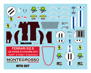 Montegrosso by Tameo - MTG007 - Ferrari 512S - Le Mans 1970 NART