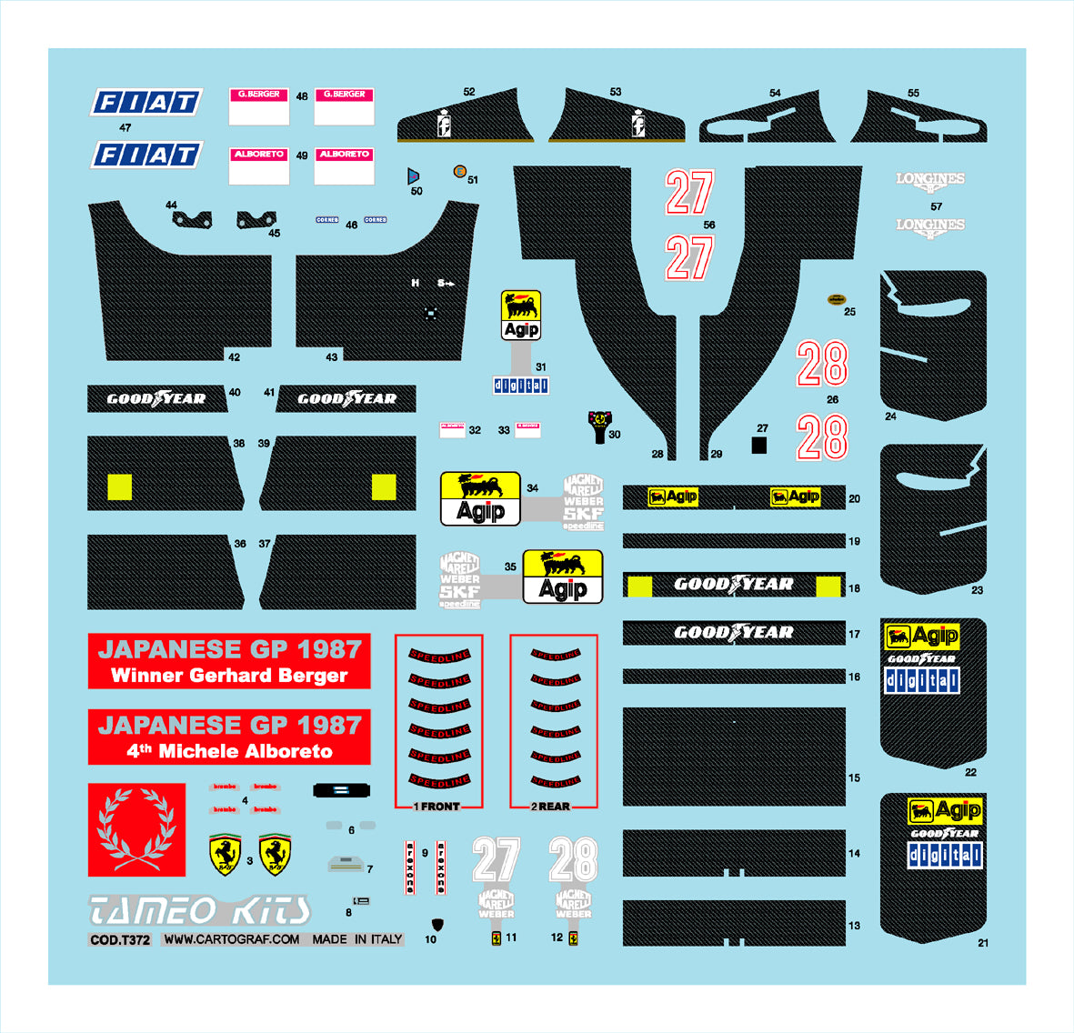 Tameo - TMK376 - Ferrari F1-87 - Japanese GP 1987 - Berger – Vintage43