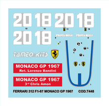 Load image into Gallery viewer, Tameo - TMK419 - Ferrari 312 F1-67 - Monaco GP 1967