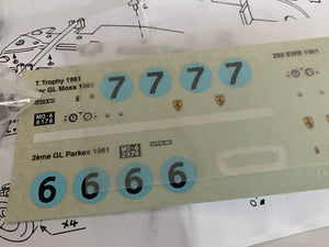 Le Phoenix - Ferrari 250 GT SWB - Tourist Trophy #6 or #7 - 1/43 Scale Model Kit Ref. 020.2