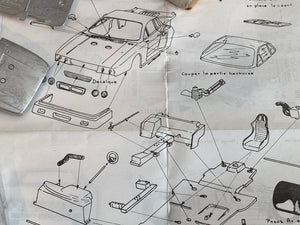 Rare AMR X - Lancia Beta Monte Carlo Turbo - Tour d'Italie Alitalia 1979 - 1/43 Scale Model Kit