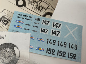 AMR X - Ferrari 250 GT SWB - TDF 1961, 1962 - 1/43 Scale Model Kit
