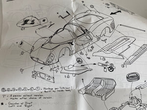 Annecy/AMR - 1967 Ferrari P4 Spyder Brands Hatch- 1/43 Scale Model Kit