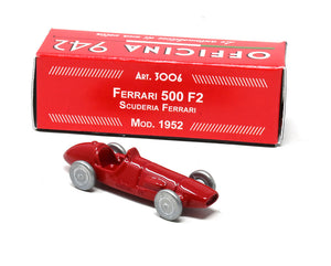 Officina 942 - 1952 Ferrari 500 F2 Race Car 1/76 Scale
