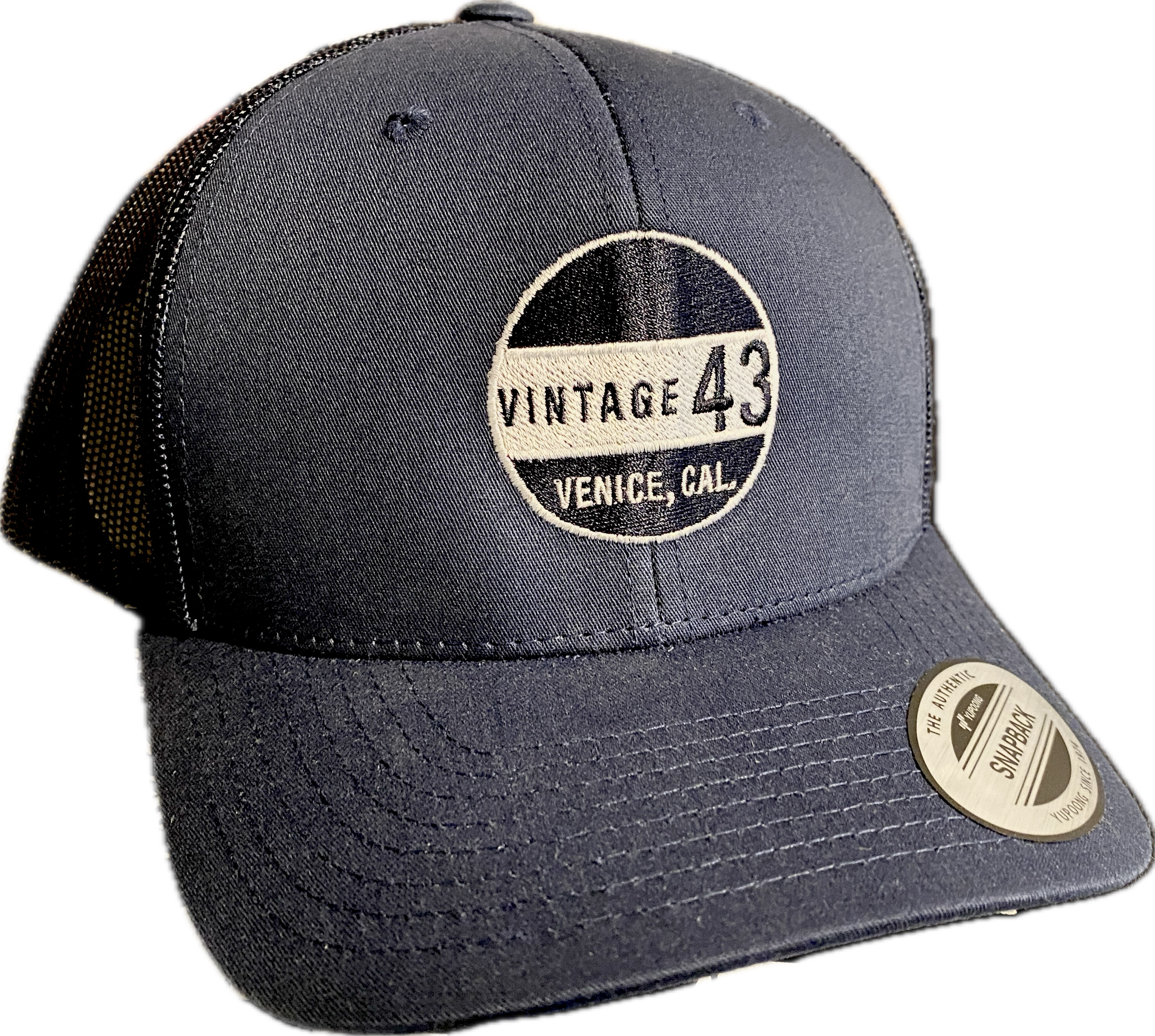 Vintage 43 Embroidered Navy Snapback Hat – Vintage43